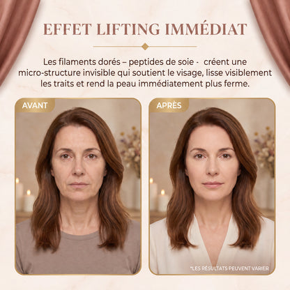 Effet lifting immédiat du sérum Nunbit, avant et après